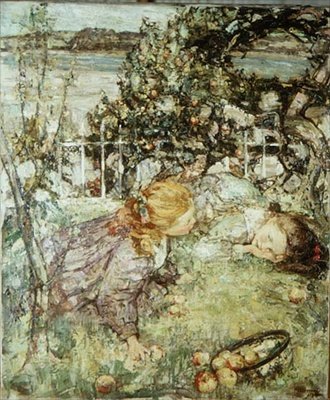 Dziewczyny w sadzie autorstwa Edward Atkinson Hornel