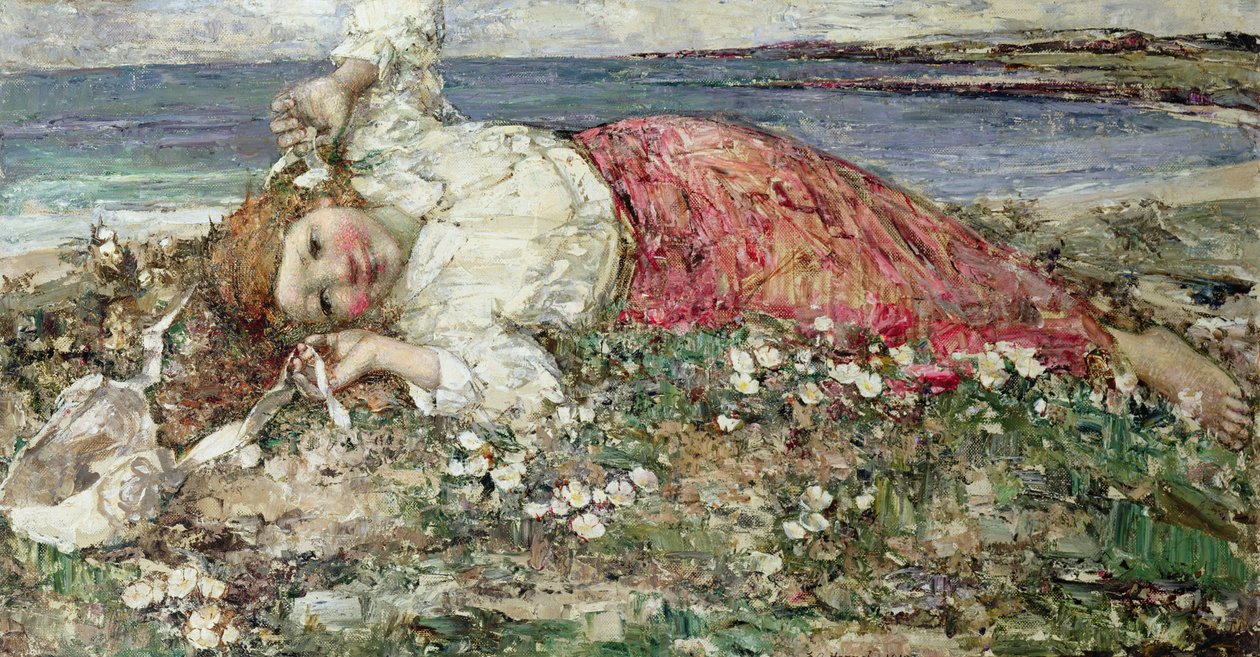 Wesołego lata (olej na płótnie) autorstwa Edward Atkinson Hornel