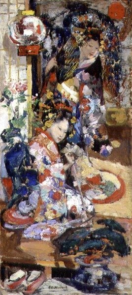 Japońskie dziewczyny autorstwa Edward Atkinson Hornel