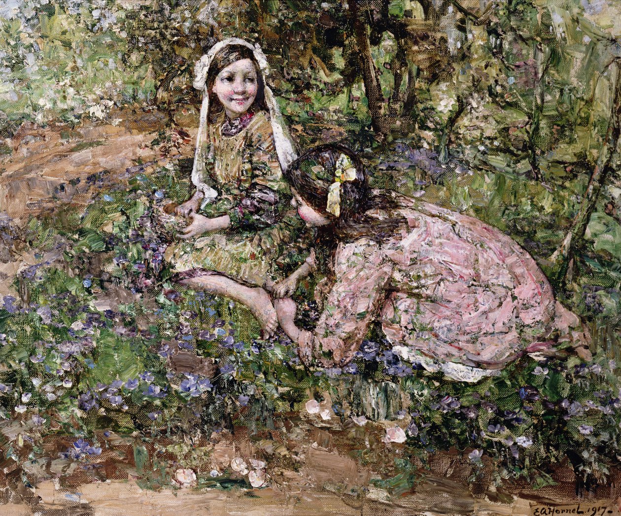 Mid Fairy Len (olej na płótnie) autorstwa Edward Atkinson Hornel