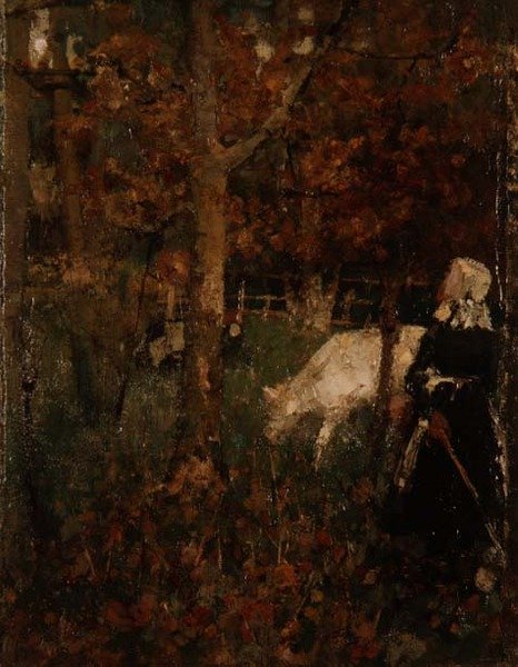 Pejzaż pasterski z dziewczyną autorstwa Edward Atkinson Hornel