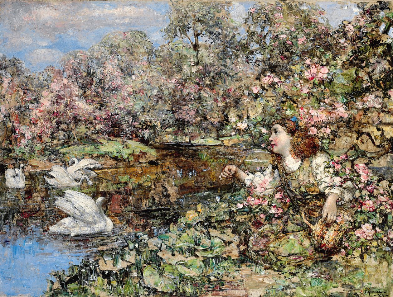 Łabędź Staw autorstwa Edward Atkinson Hornel