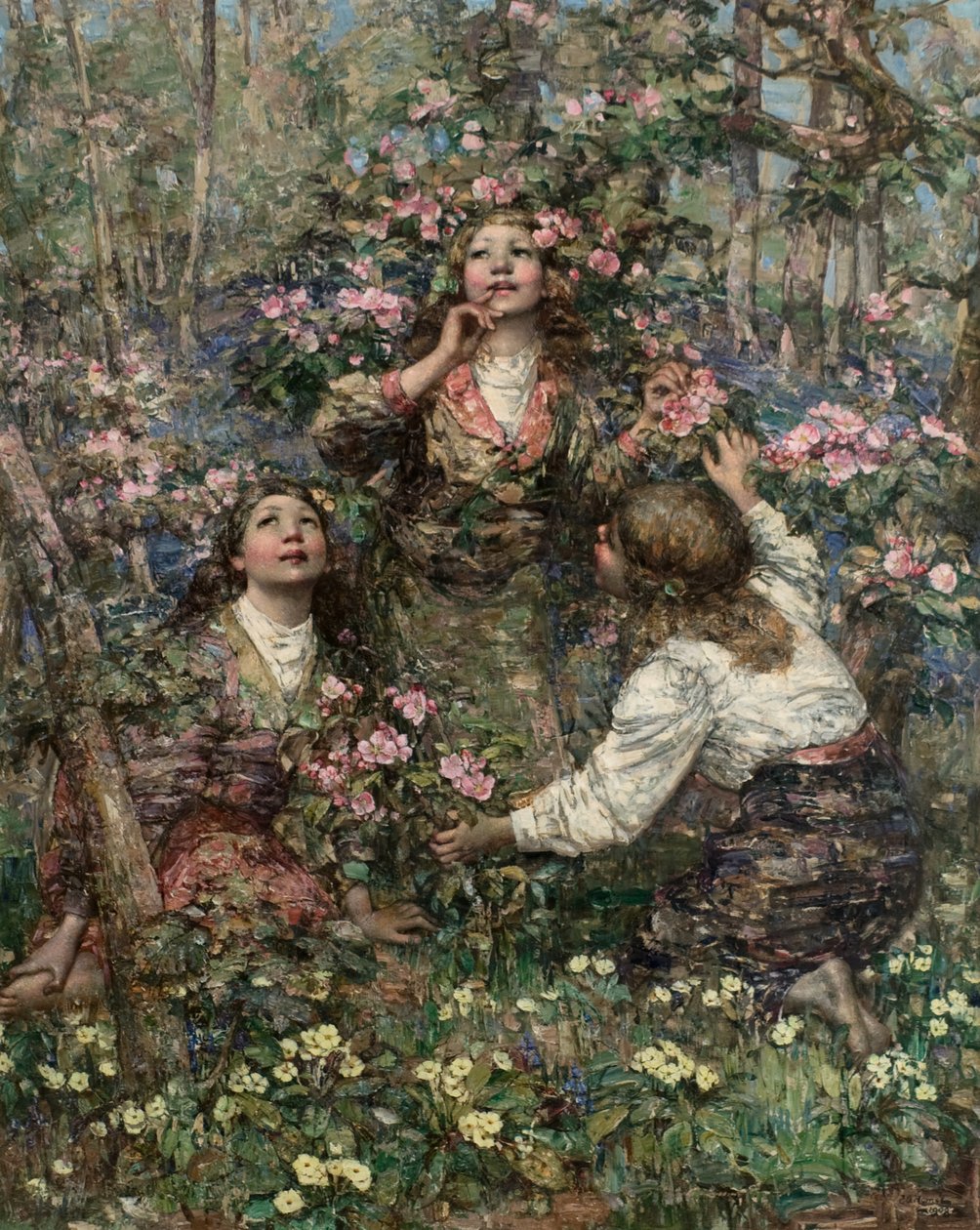 Pieśń Kosa, ok. 1908 (olej na płótnie) autorstwa Edward Atkinson Hornel