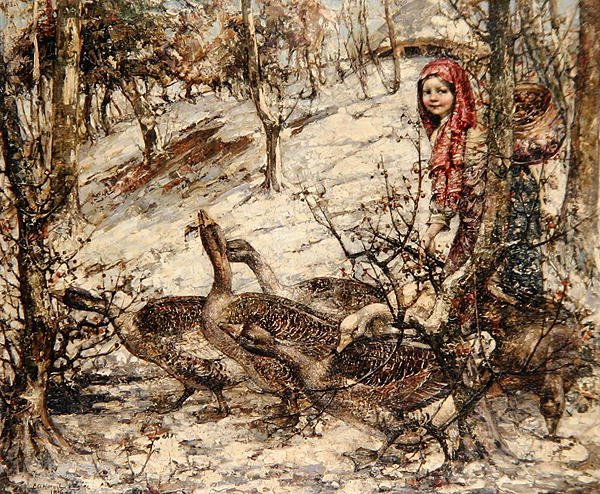 Gęsiareczka autorstwa Edward Atkinson Hornel