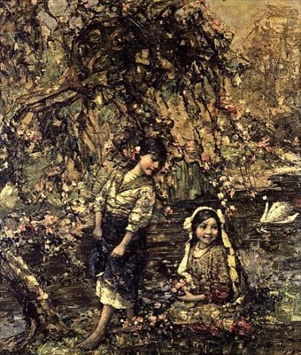 Łabędzi Staw autorstwa Edward Atkinson Hornel