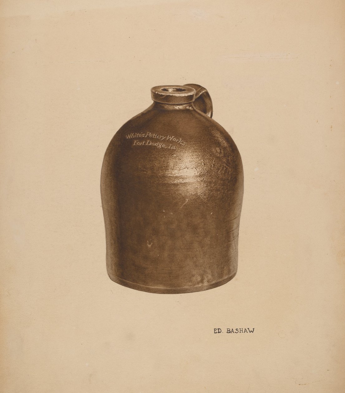 Ceramiczny dzbanek na mleko autorstwa Edward Bashaw