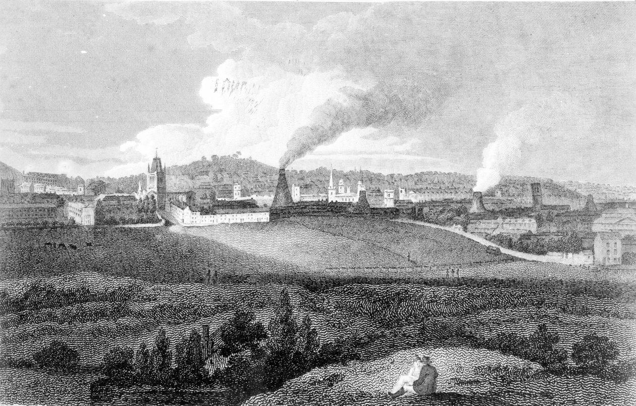Widok Bristolu z Pile Hill, grawerowane przez Heatha, wyd. przez Johna Agga, 1809 autorstwa Edward Bird