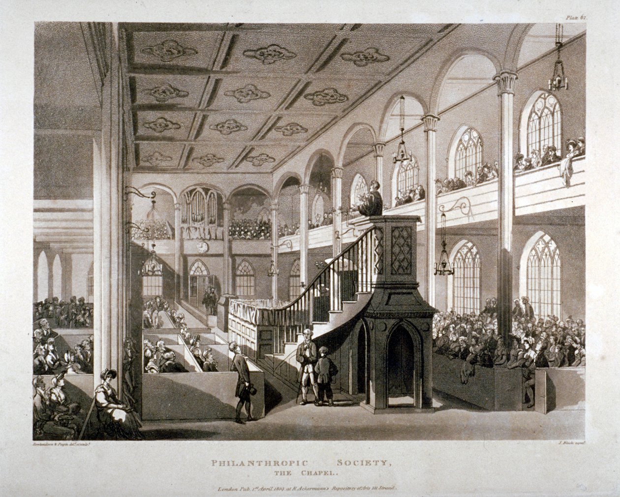 Kaplica instytucji Towarzystwa Filantropijnego, London Road, Southwark, Londyn, 1809 autorstwa Edward Blackburn