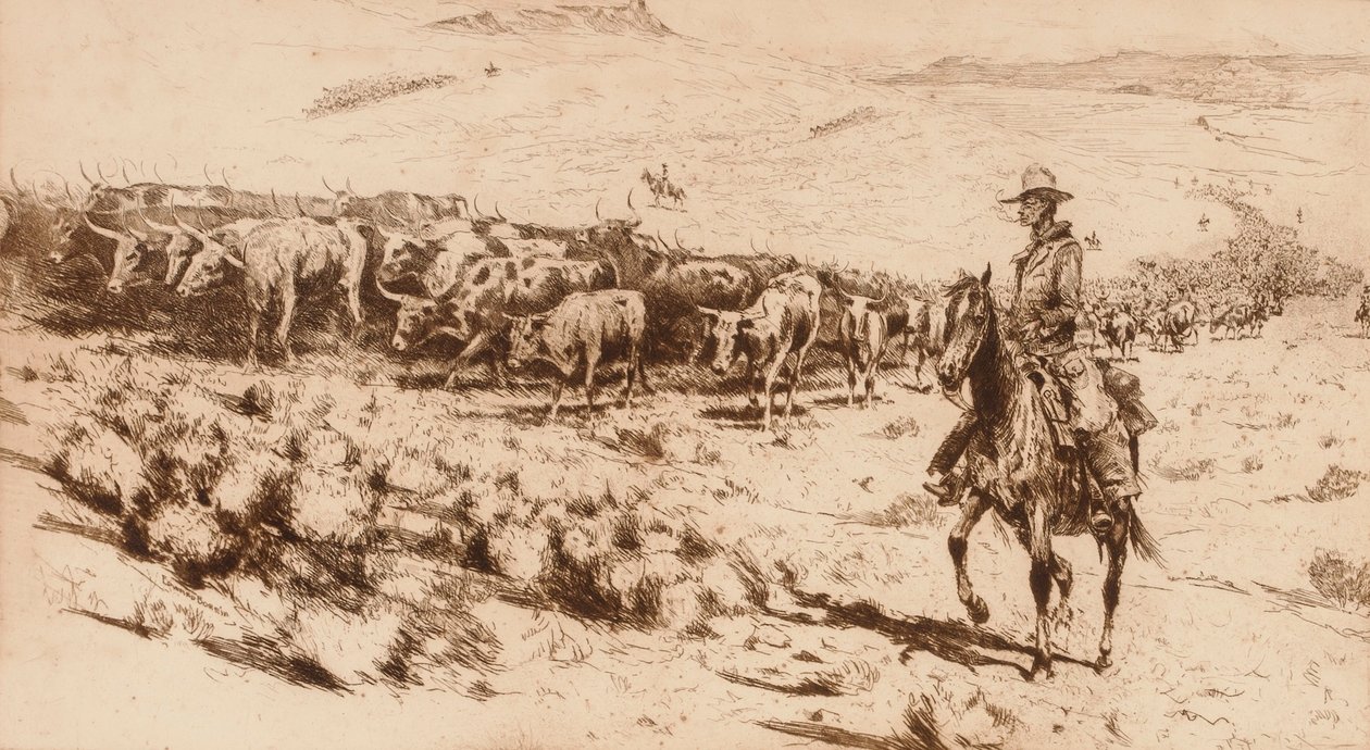 Trail Herd (nr 2) autorstwa Edward Borein