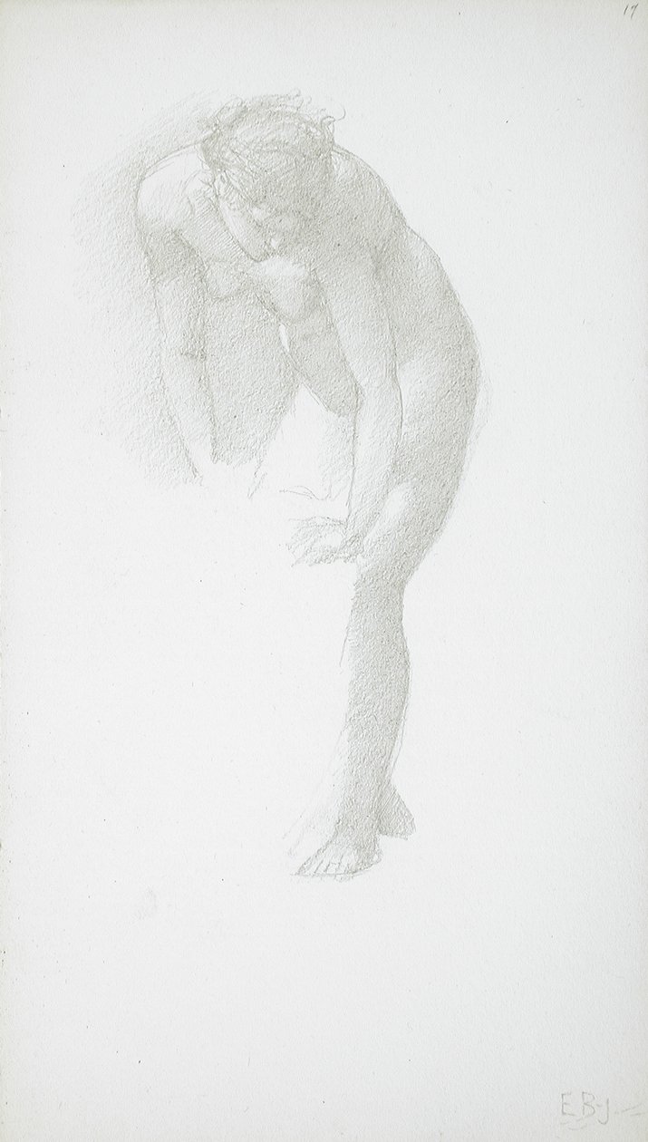 Pochylona naga kobieta autorstwa Edward Burne-Jones