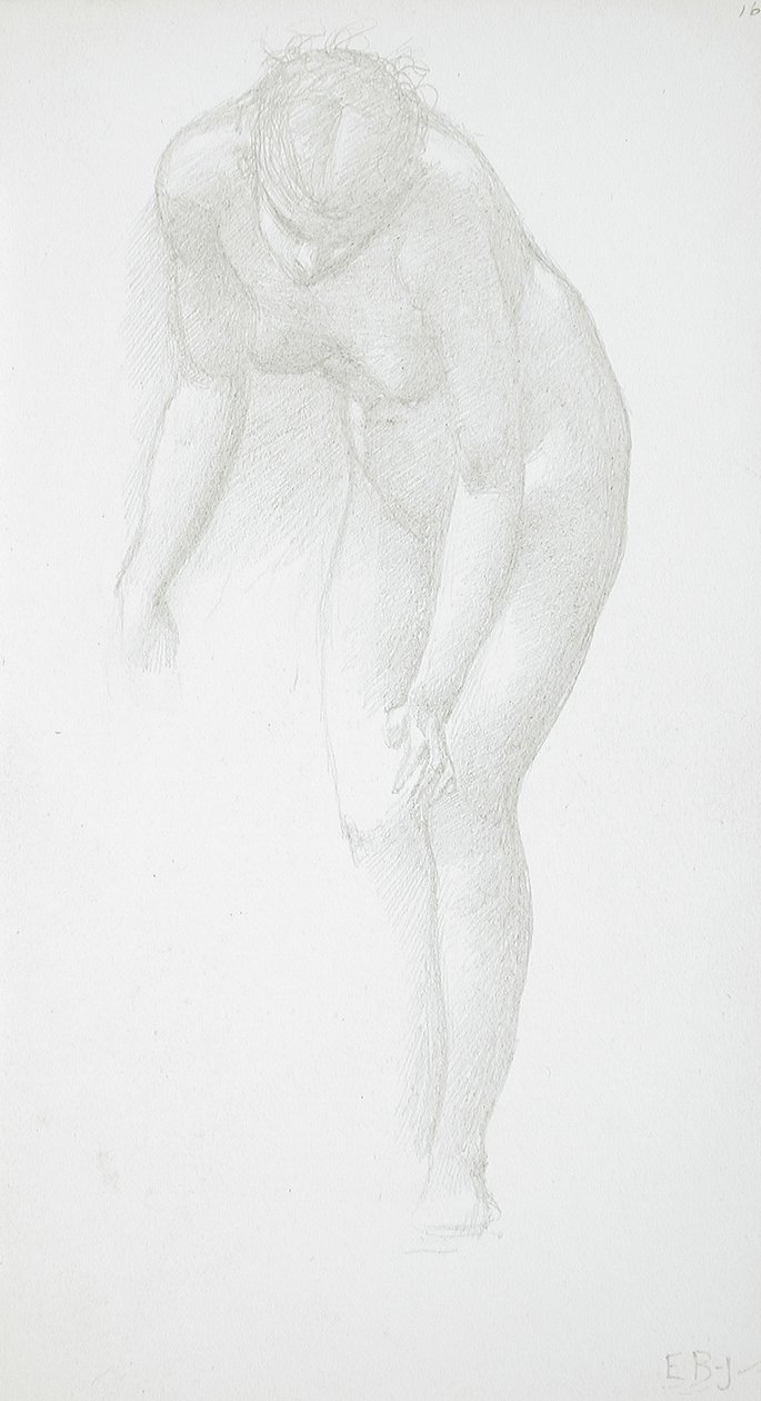 Pochylona naga kobieta autorstwa Edward Burne-Jones