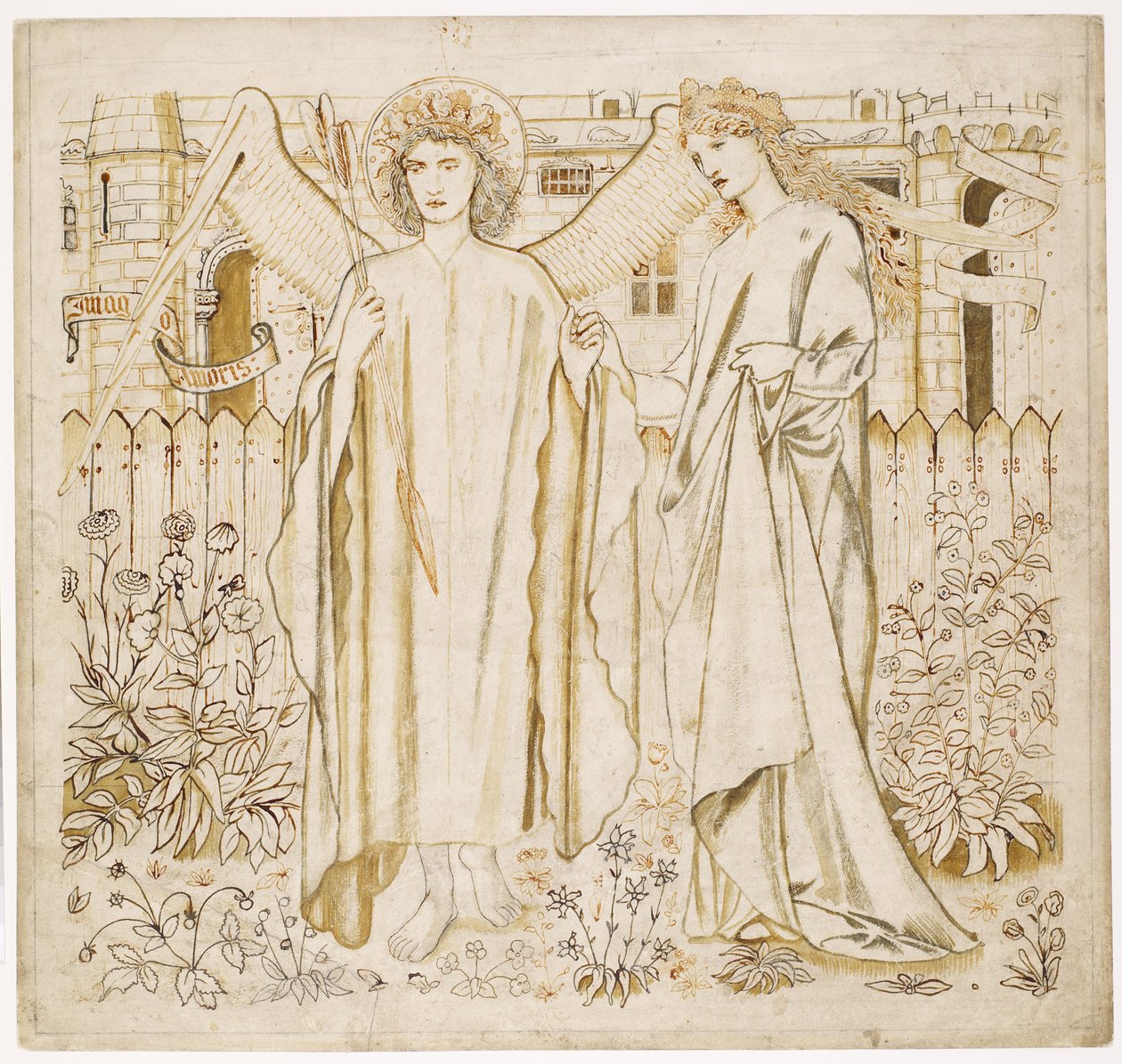 „Legenda dobrych kobiet” Chaucera – Amor i Alkestis autorstwa Edward Burne-Jones
