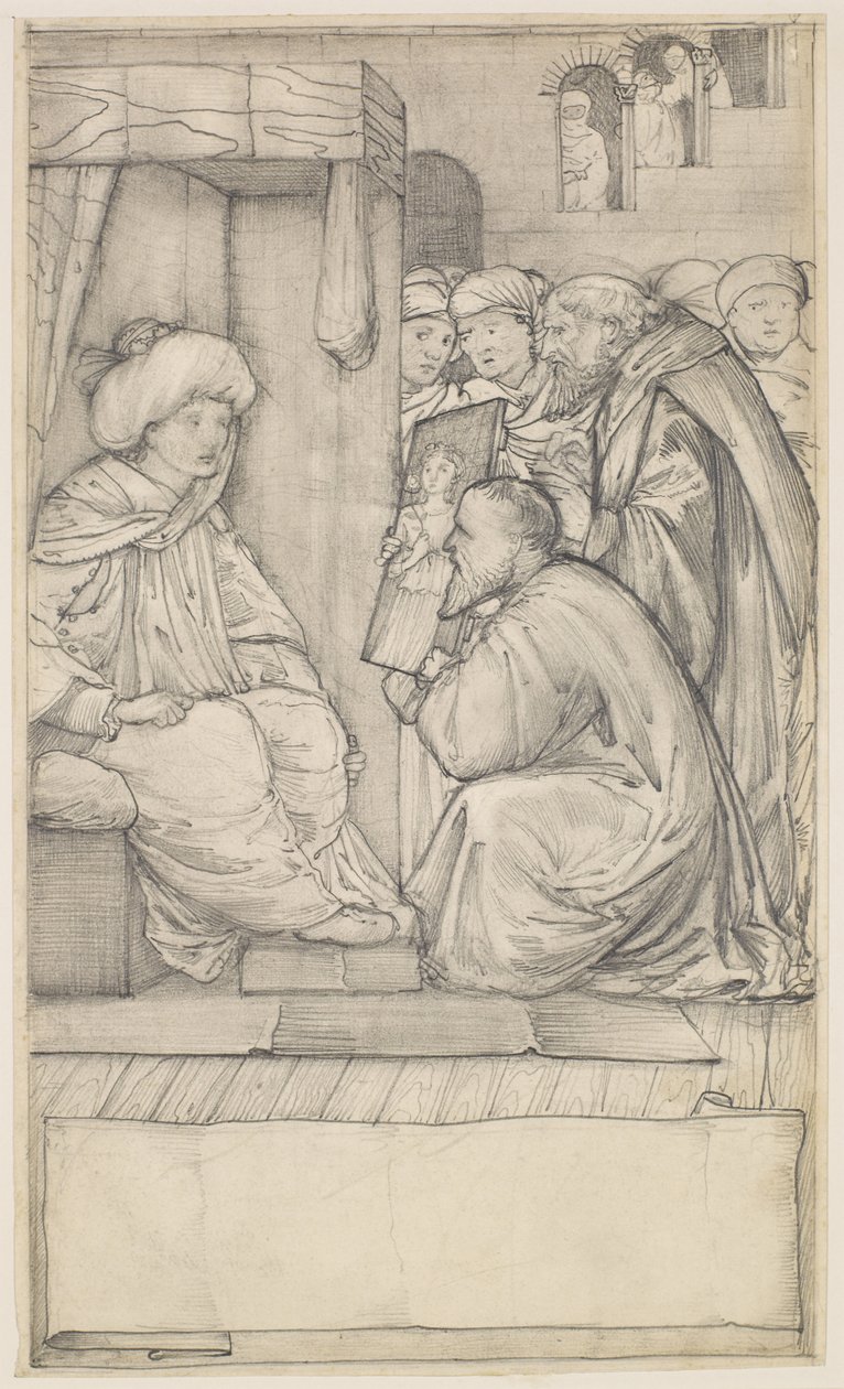Opowieść o człowieku praw Chaucera - projekt autorstwa Edward Burne-Jones