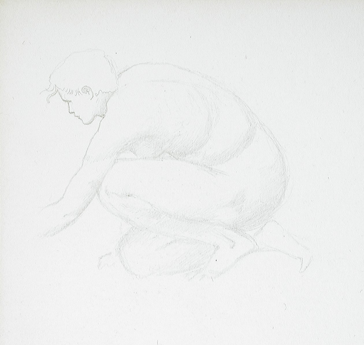 Kucający akt kobiecy autorstwa Edward Burne-Jones