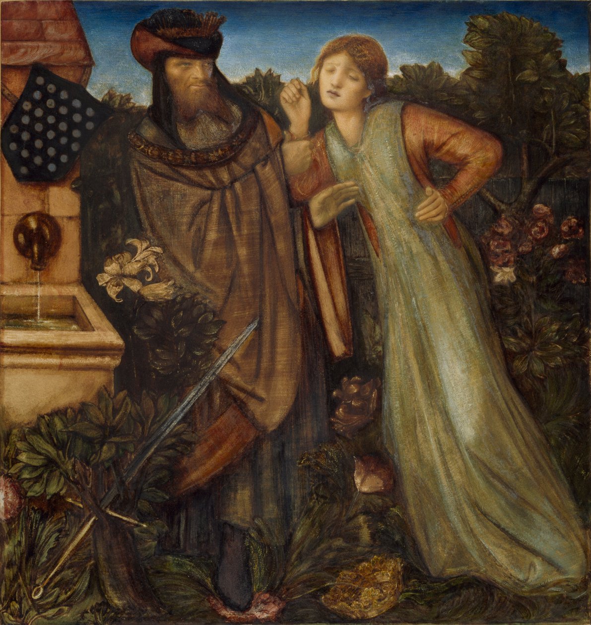Król Marek i La Belle Iseult autorstwa Edward Burne-Jones