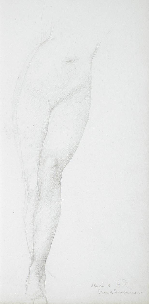 Studium kobiecych nóg autorstwa Edward Burne-Jones