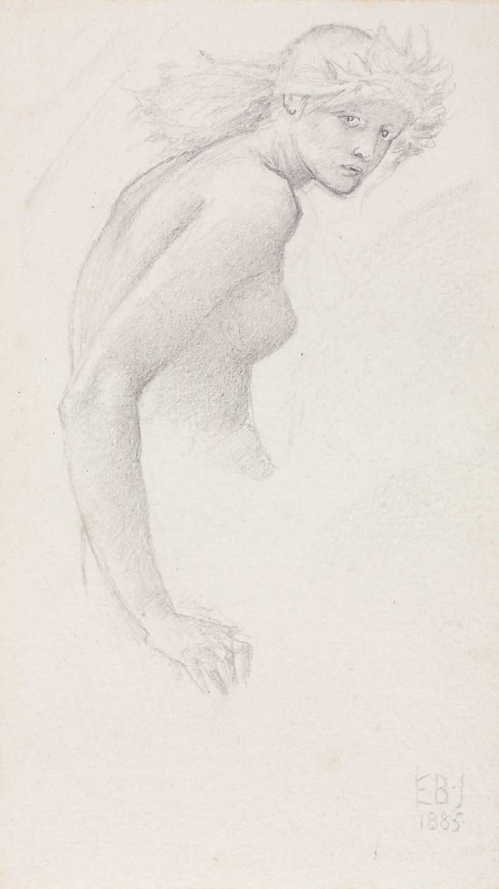 Badanie postaci kobiecej autorstwa Edward Burne-Jones