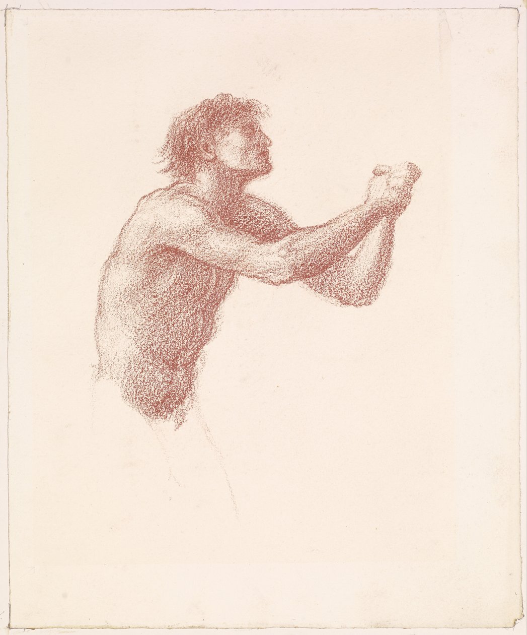 Wzgórze Wenus - Akt męski - Studium jednego ze żniwiarzy odwołujących się do Wenus autorstwa Edward Burne-Jones