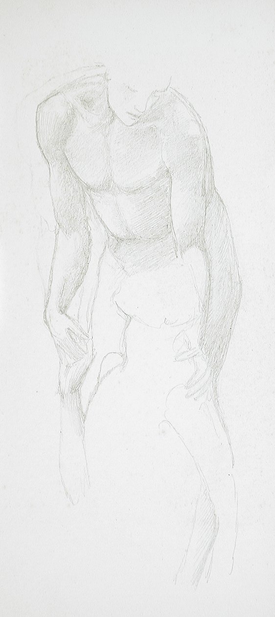Dwa męskie akty autorstwa Edward Burne-Jones