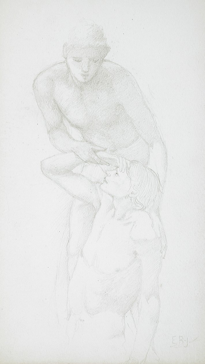 Dwa męskie akty autorstwa Edward Burne-Jones