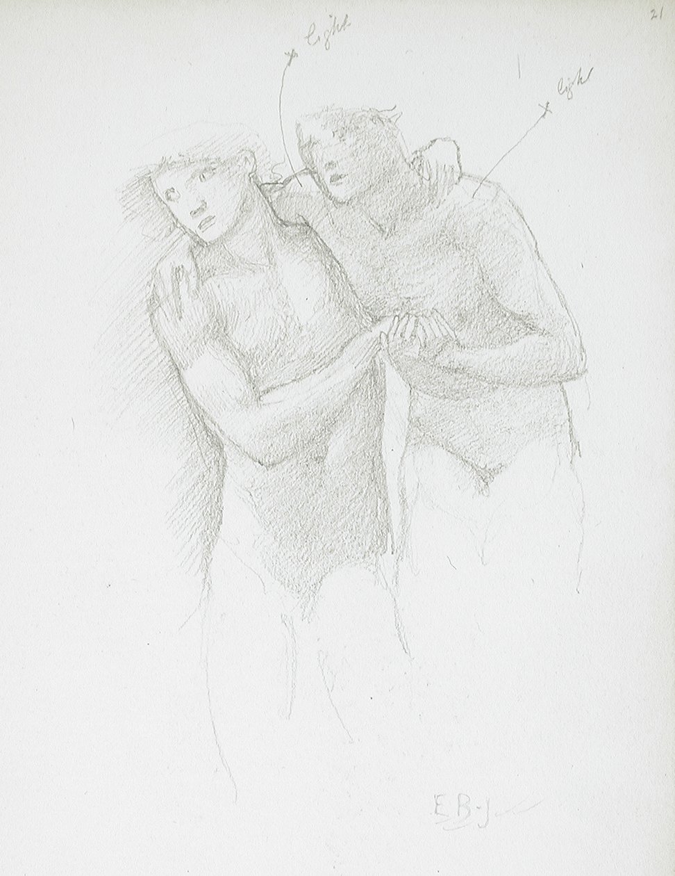 Dwa akty autorstwa Edward Burne-Jones