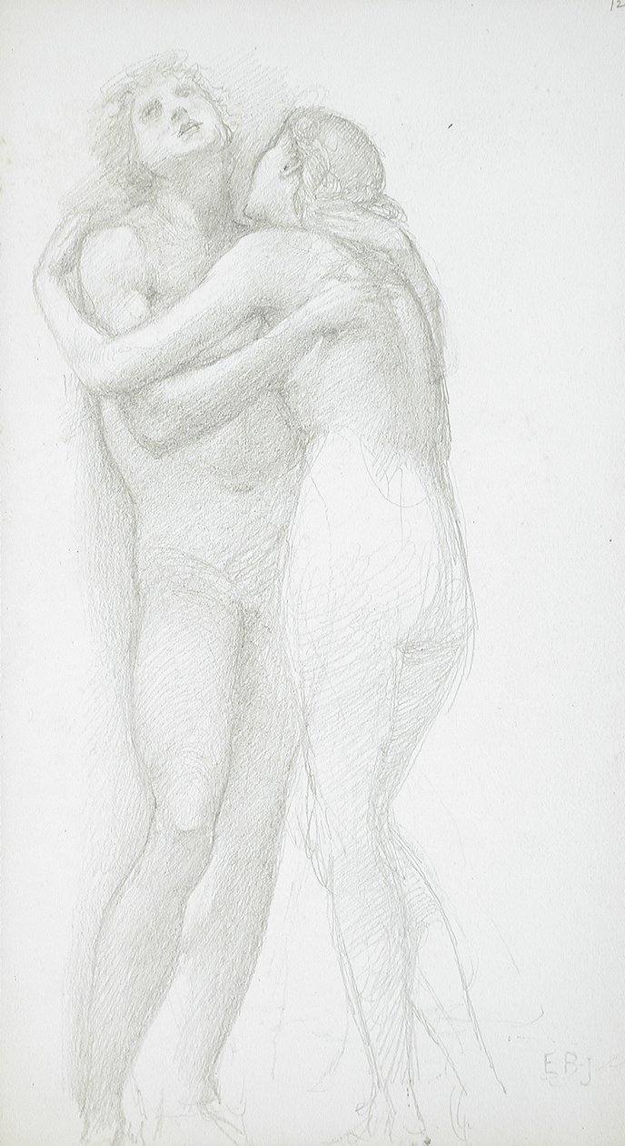 Dwie obnażone postacie w uścisku autorstwa Edward Burne-Jones