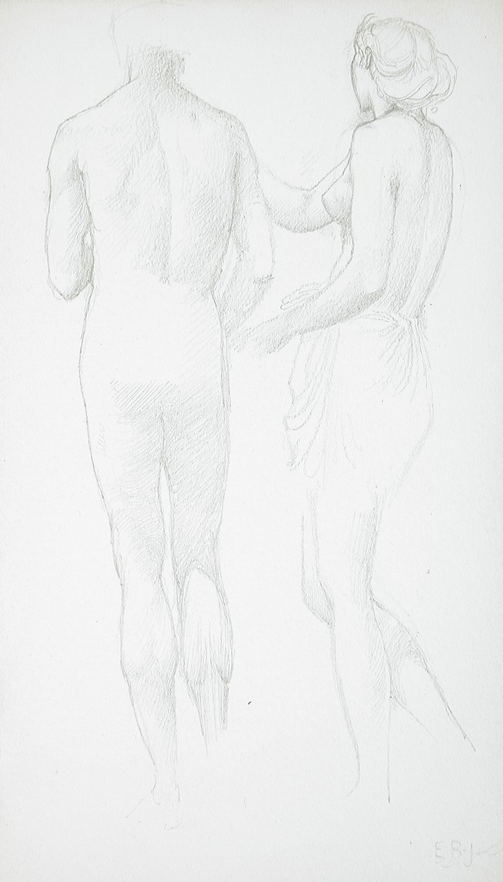 Dwie nagie postacie widziane od tyłu autorstwa Edward Burne-Jones