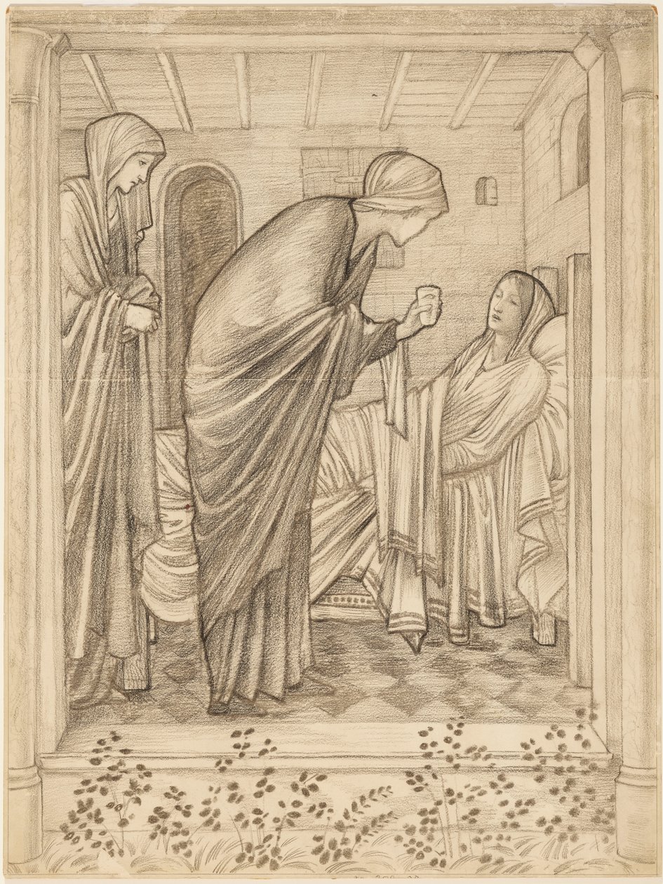 Odwiedzanie chorych autorstwa Edward Burne-Jones