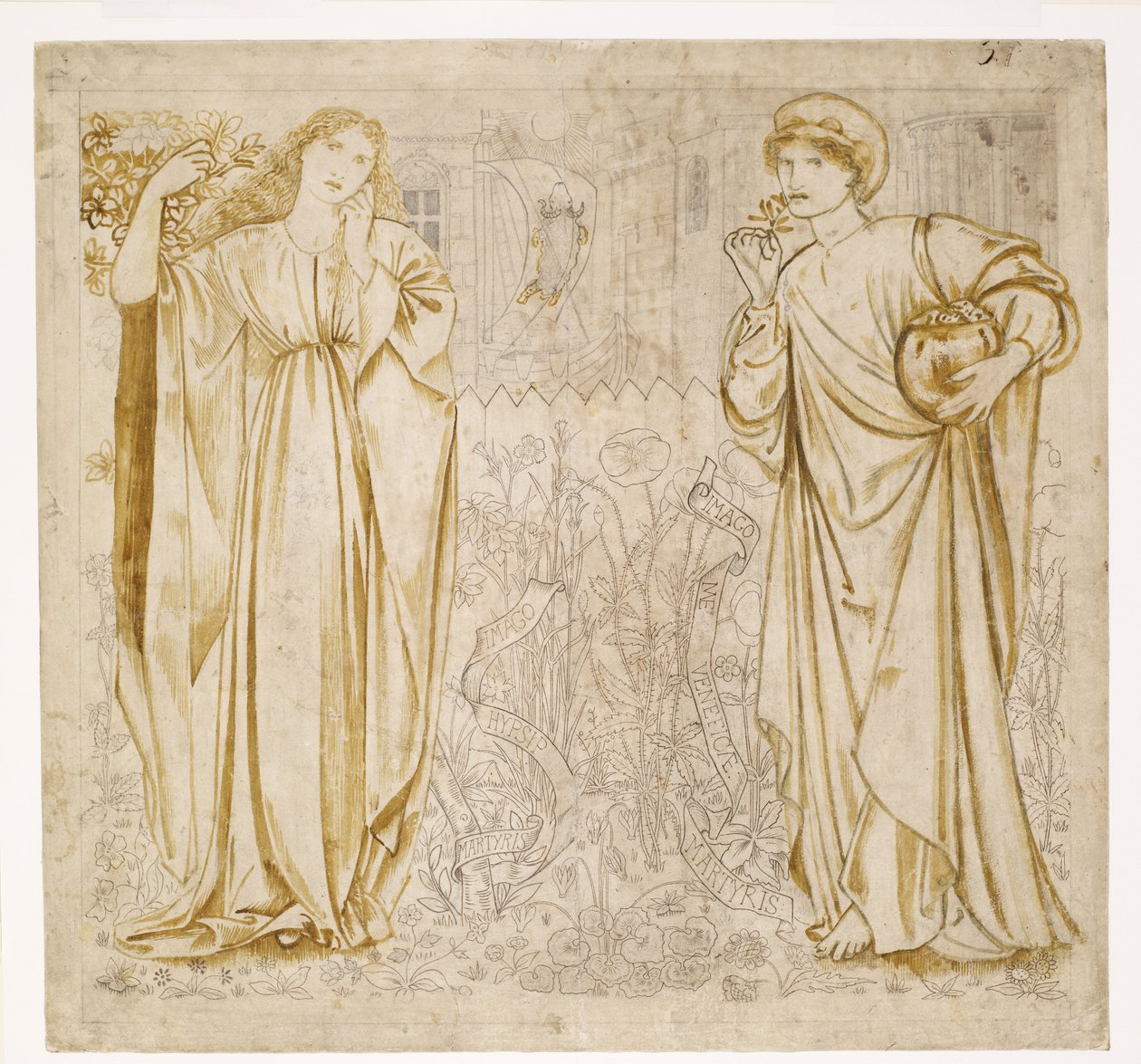 „Legenda dobrych kobiet” Chaucera – hipsyfil i medea autorstwa Edward Burne Jones