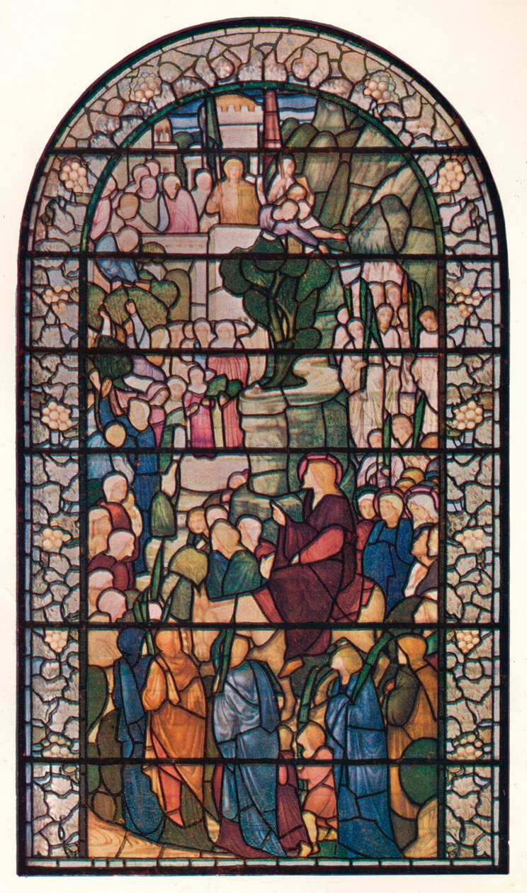 Wejście Chrystusa do Jerozolimy, okno w kościele św. Piotra, Vere Street, Londyn, c1883 autorstwa Edward Burne Jones