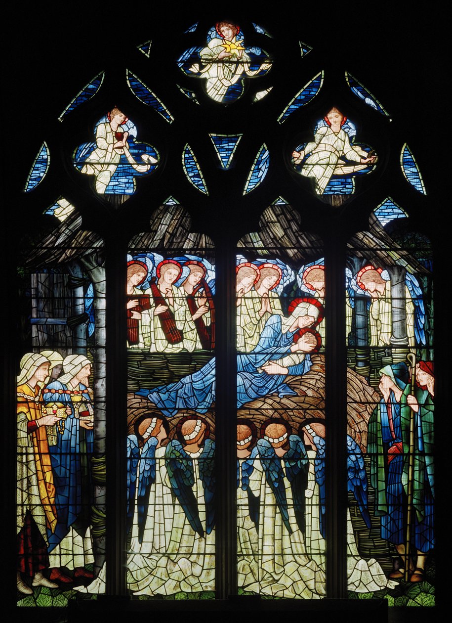 Harwarden, St Deiniol, Morris & Co., Edward Burne-Jones, Narodzenia, 1898 autorstwa Edward Burne Jones