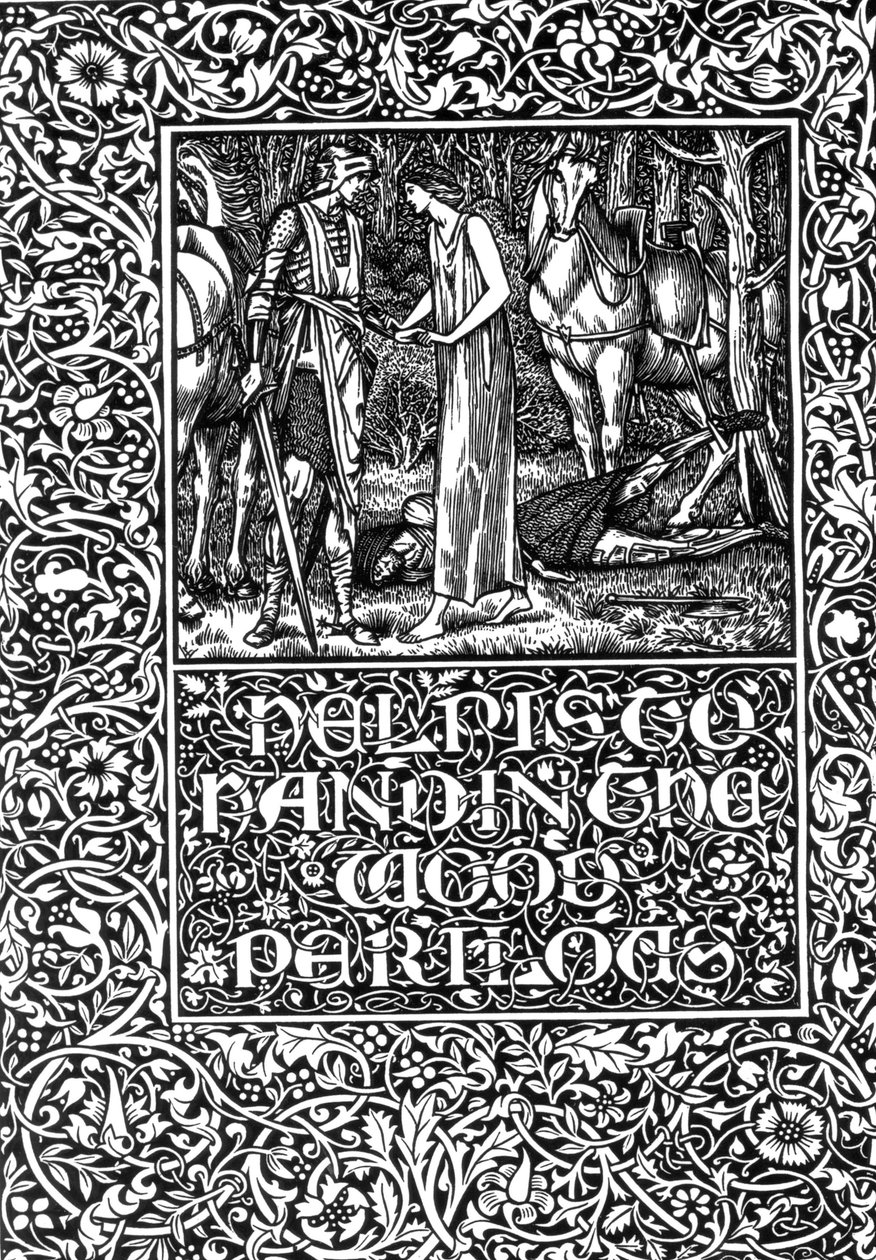 Pomoc polega na przekazaniu Niebezpiecznego Lasu, 1896 r. autorstwa Edward Burne Jones