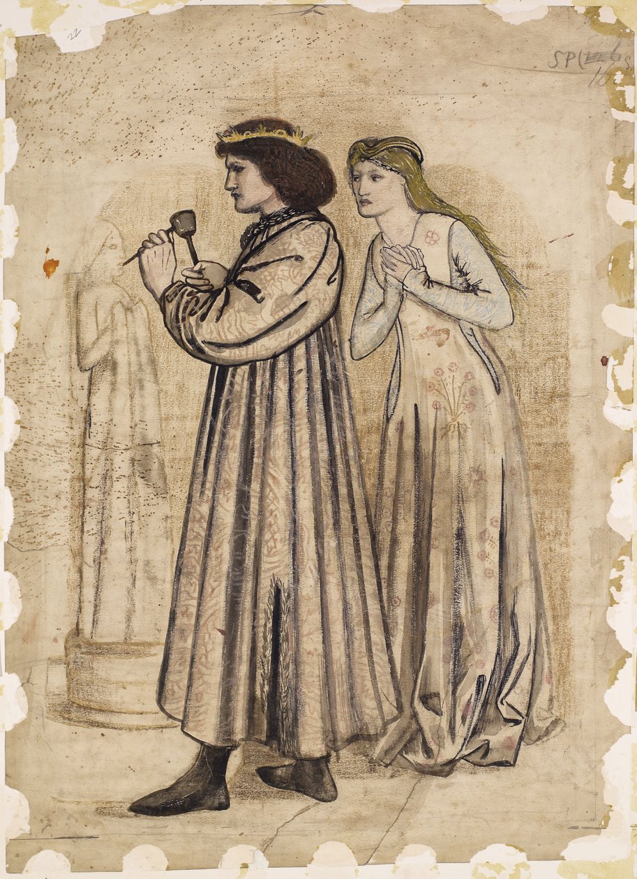 Miesiąc miodowy króla René - rzeźba autorstwa Edward Burne Jones