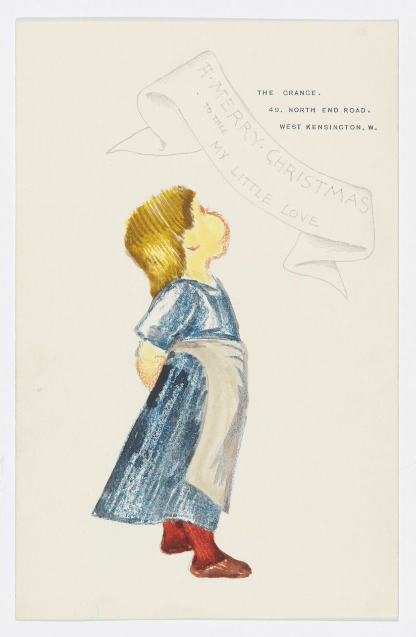 List do wnuczki artysty Angeli Thirkell (ołówek na papierze) autorstwa Edward Burne Jones