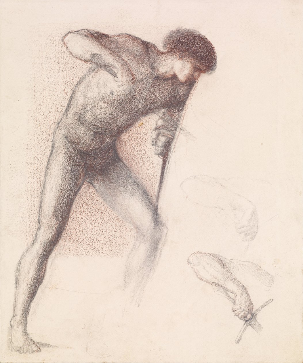 St George Series - Akt męski - Studium św. autorstwa Edward Burne Jones