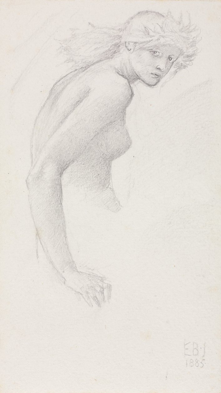Badanie postaci kobiecej autorstwa Edward Burne Jones