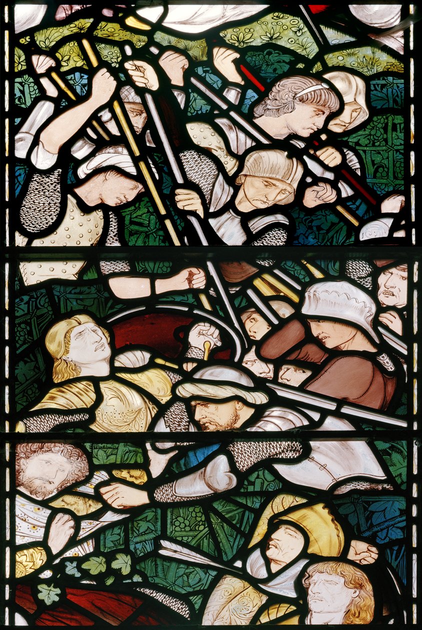 Bitwa pod Beth Horon, 1862-3 (witraż) autorstwa Edward Burne Jones