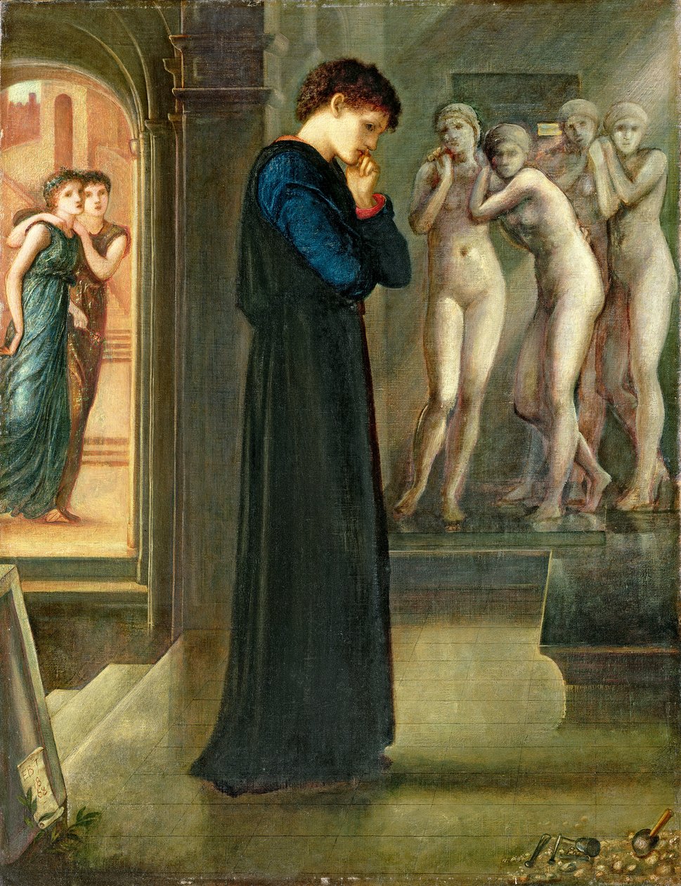Pragnienia serca, z serii „Pigmalion i obraz”, 1868 autorstwa Edward Burne Jones
