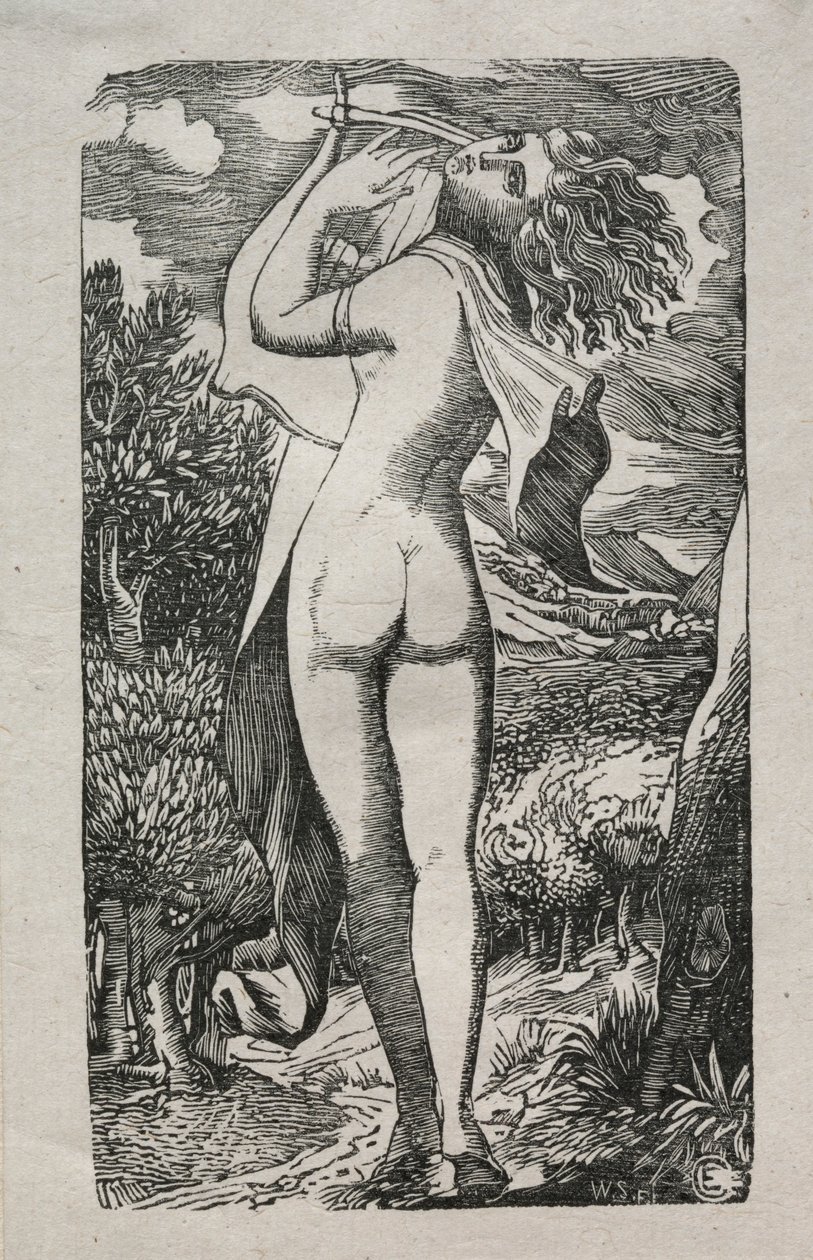Bachantka lub Gracz na Lirze, 1829. autorstwa Edward Calvert