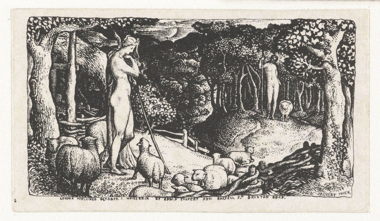 wiejskie życie Idealne życie duszpasterskie autorstwa Edward Calvert