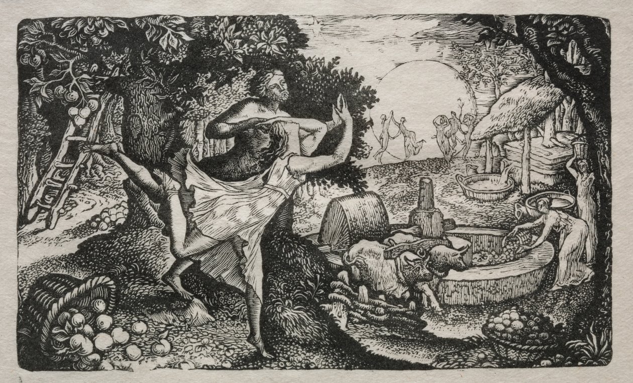 Cyder Feast: Wizja radości i Święta Dziękczynienia autorstwa Edward Calvert