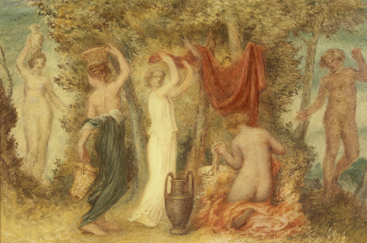 Dary wotywne - Scena Klasyczna (olej na tartaku) autorstwa Edward Calvert
