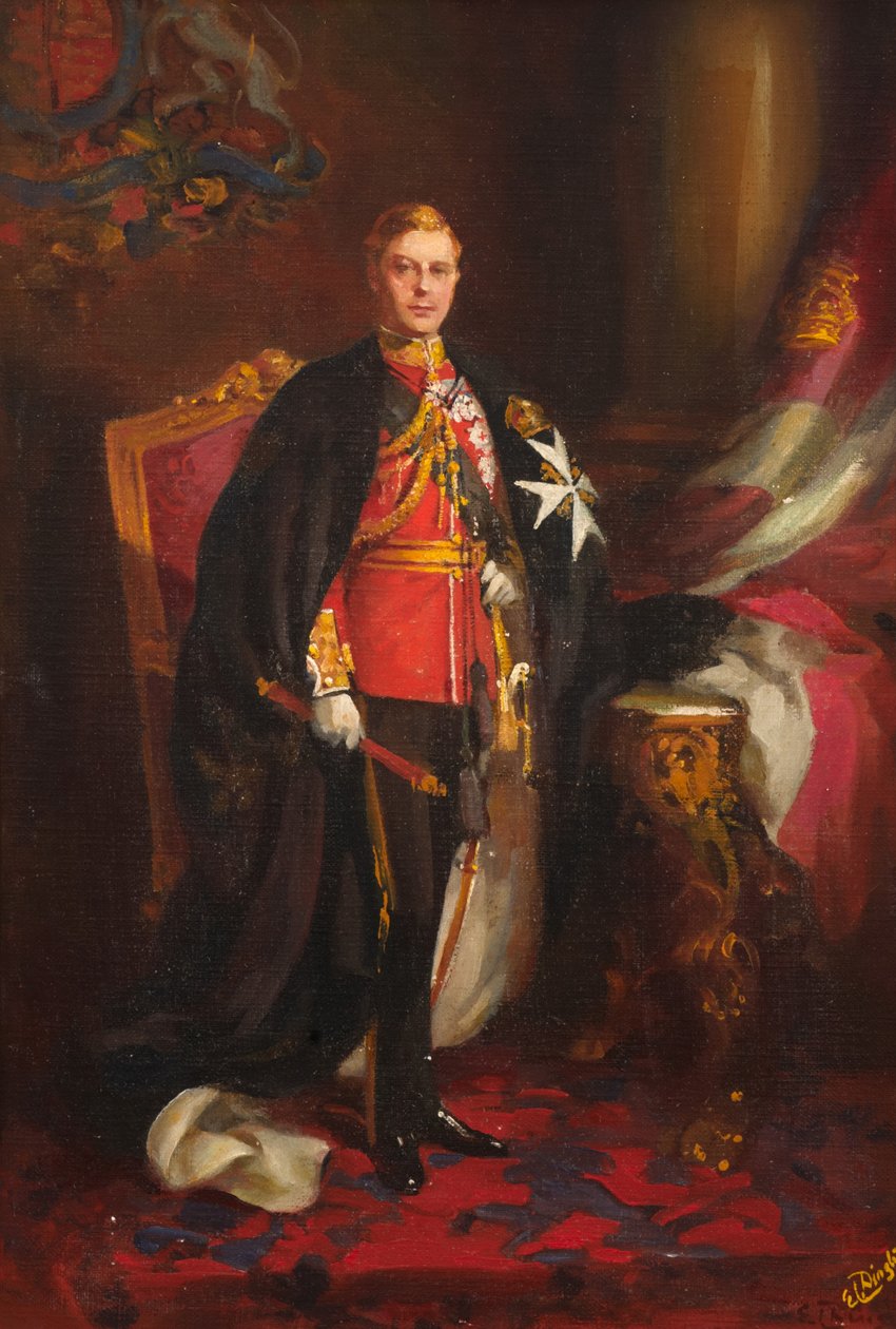 JKW Król Edward VIII, c.1936 (olej na pokładzie) autorstwa Edward Caruana Dingli