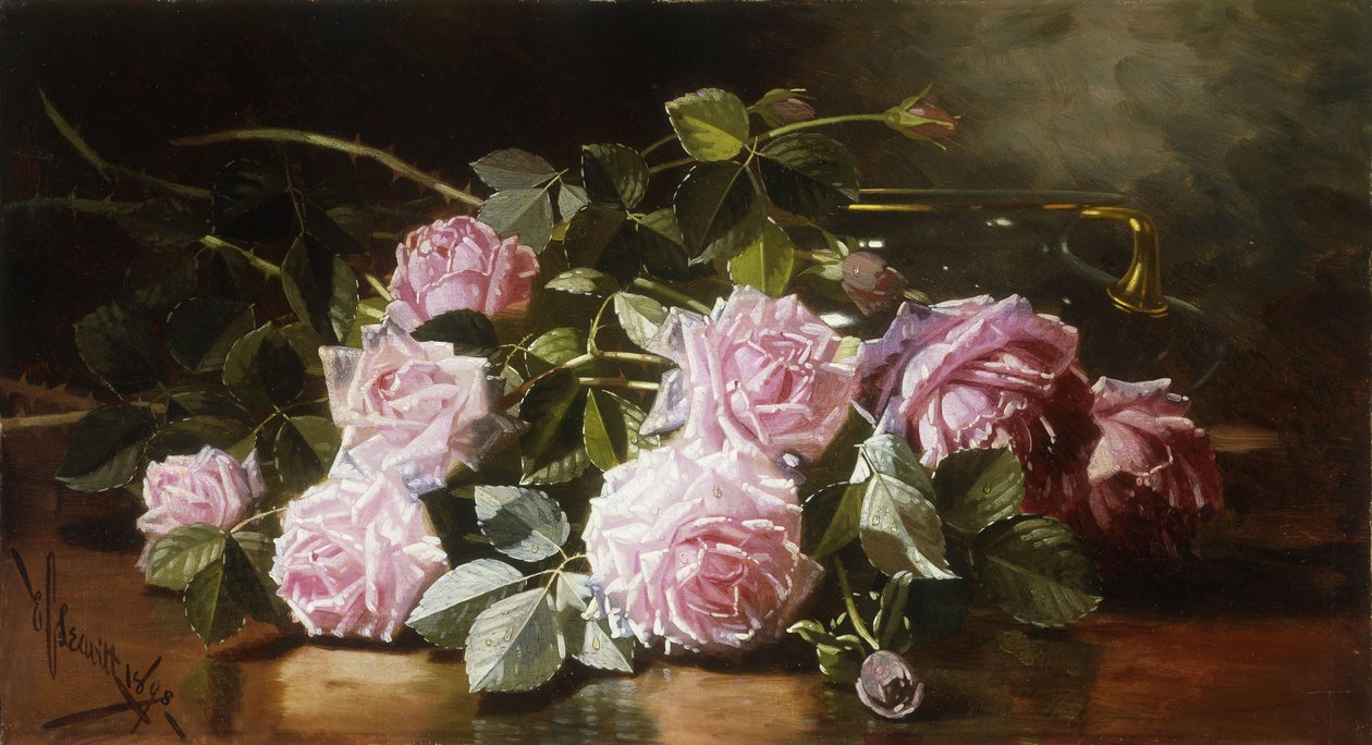 Róże sprane deszczem, 1898 autorstwa Edward Chalmers Leavitt