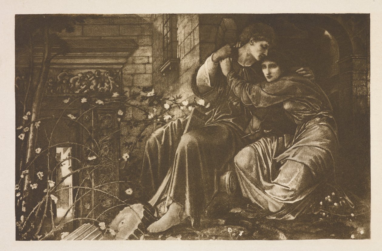 Miłość wśród ruin autorstwa Edward Coley (after) Burne Jones