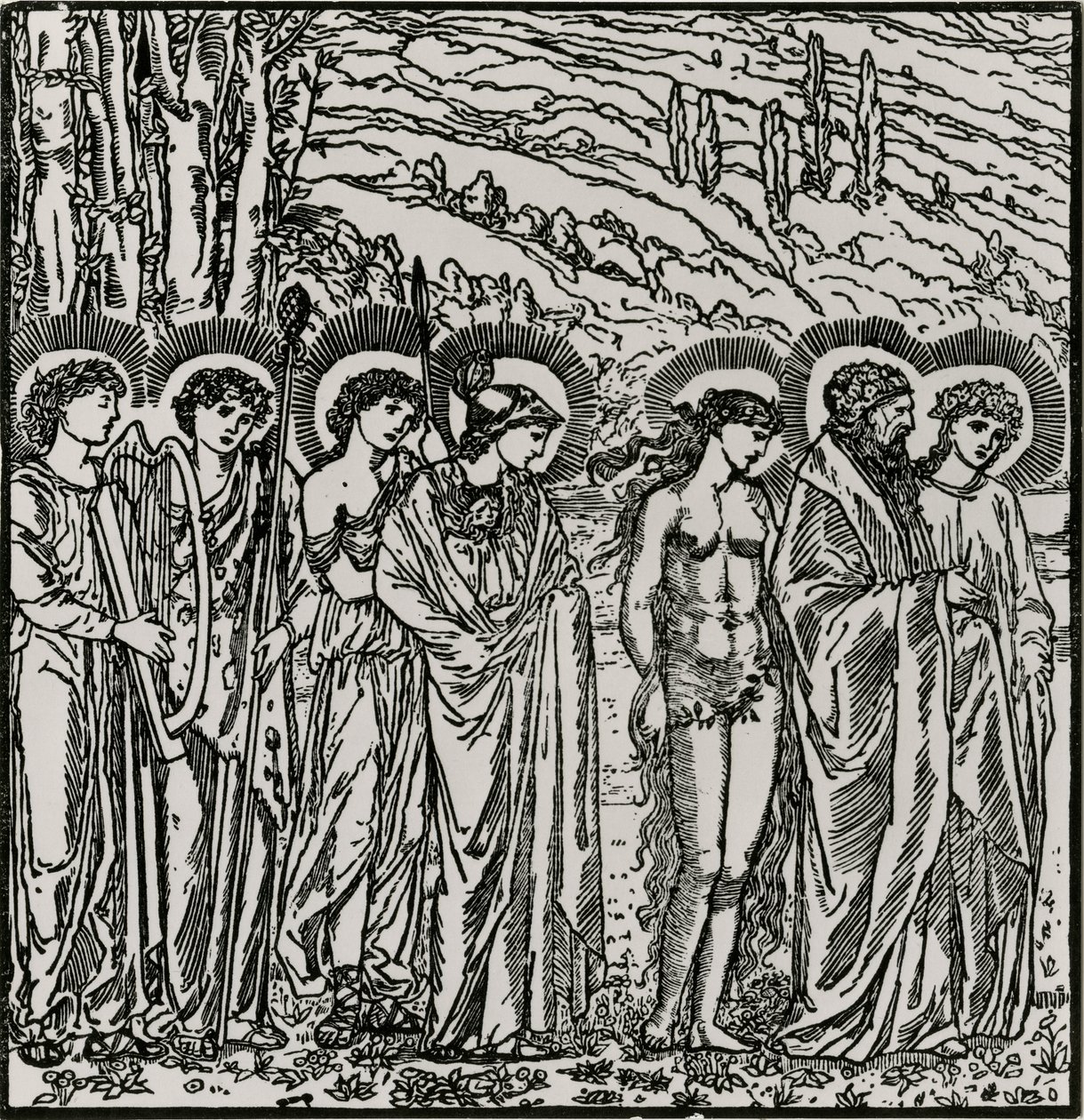 Wejście wśród bogów autorstwa Edward Coley (after) Burne Jones