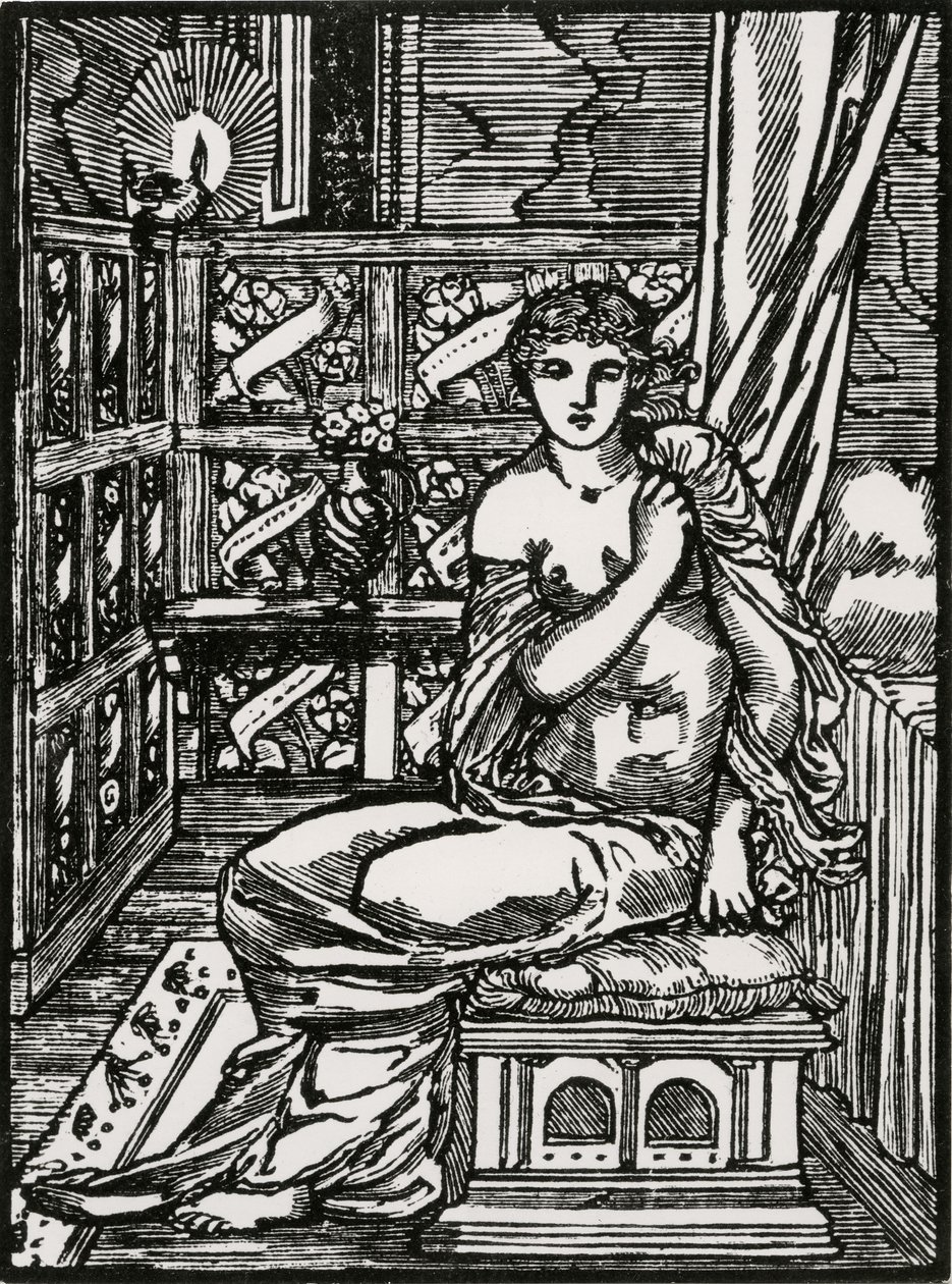Psyche Spodziewając Kupidyna autorstwa Edward Coley (after) Burne Jones