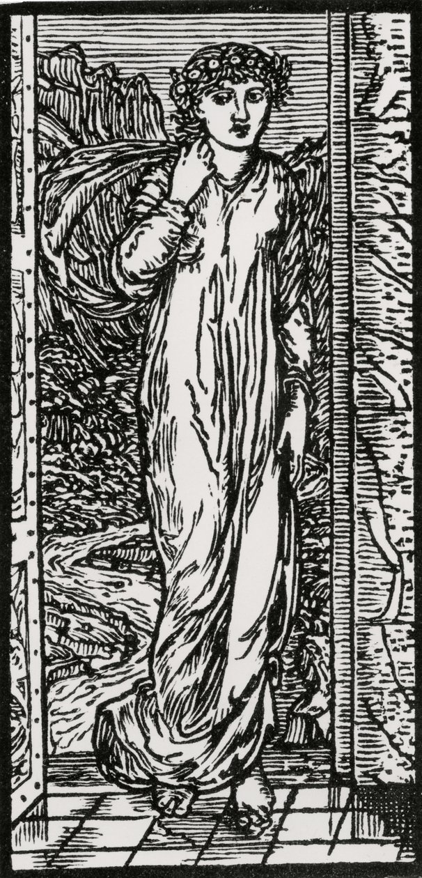 Psyche w ogrodzie autorstwa Edward Coley (after) Burne Jones