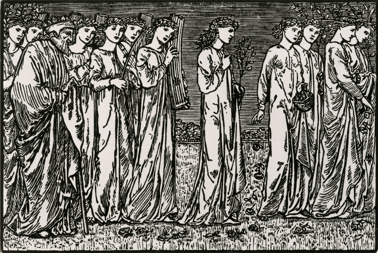 Procesja na wzgórze autorstwa Edward Coley (after) Burne Jones