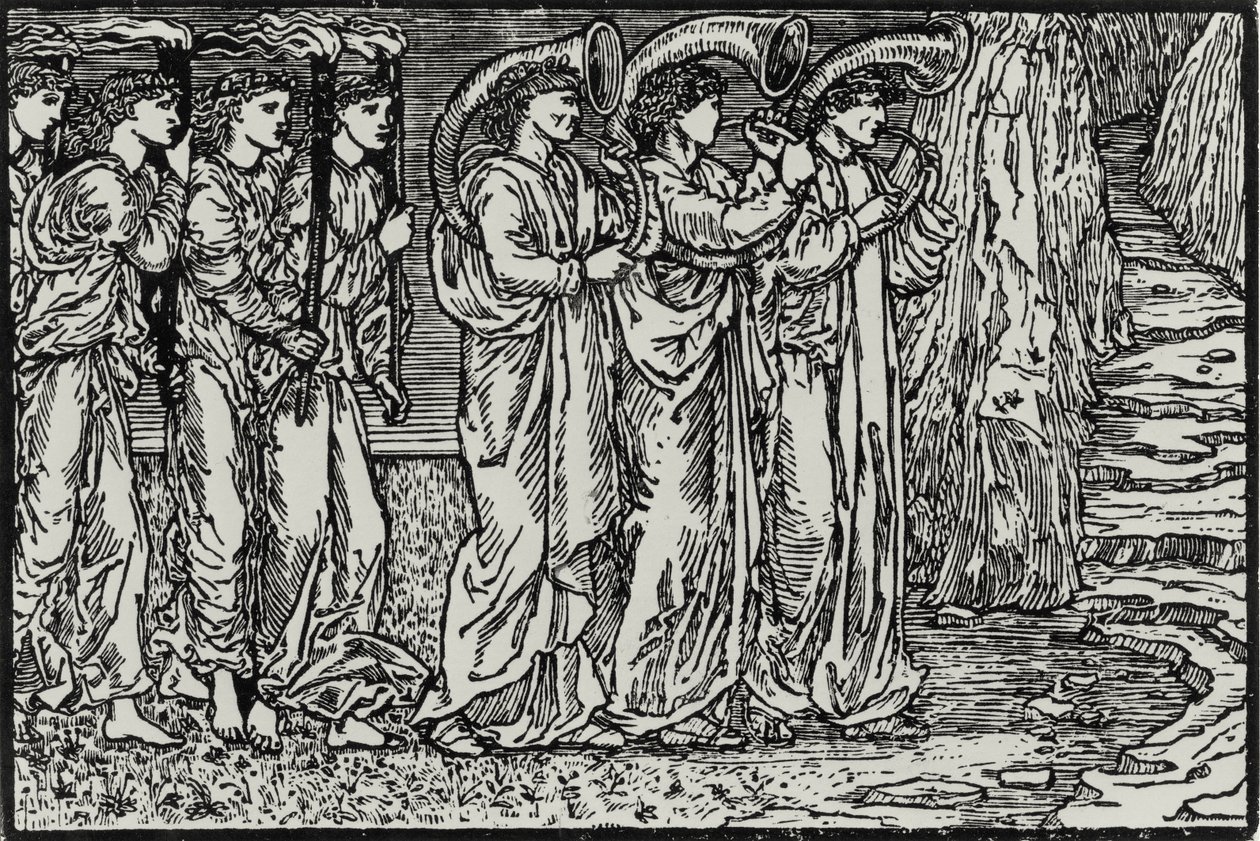 Procesja na wzgórze autorstwa Edward Coley (after) Burne Jones